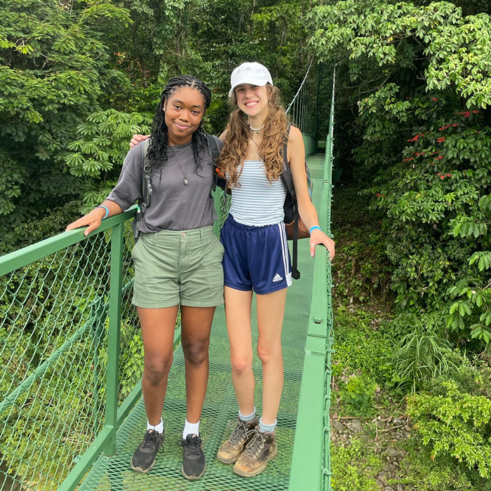 Hutchins (left) and Etherton in Costa Rica