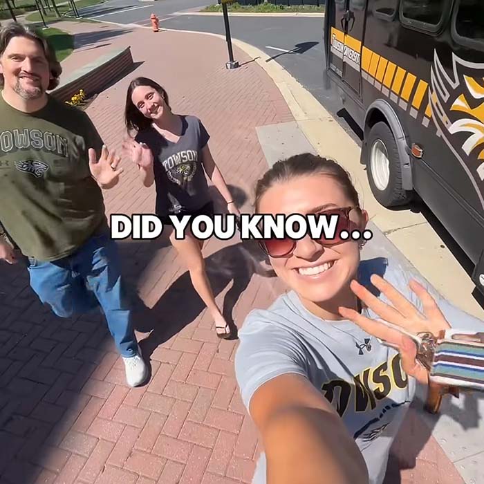 Screenshot of a video with TU students that says "did you know..."