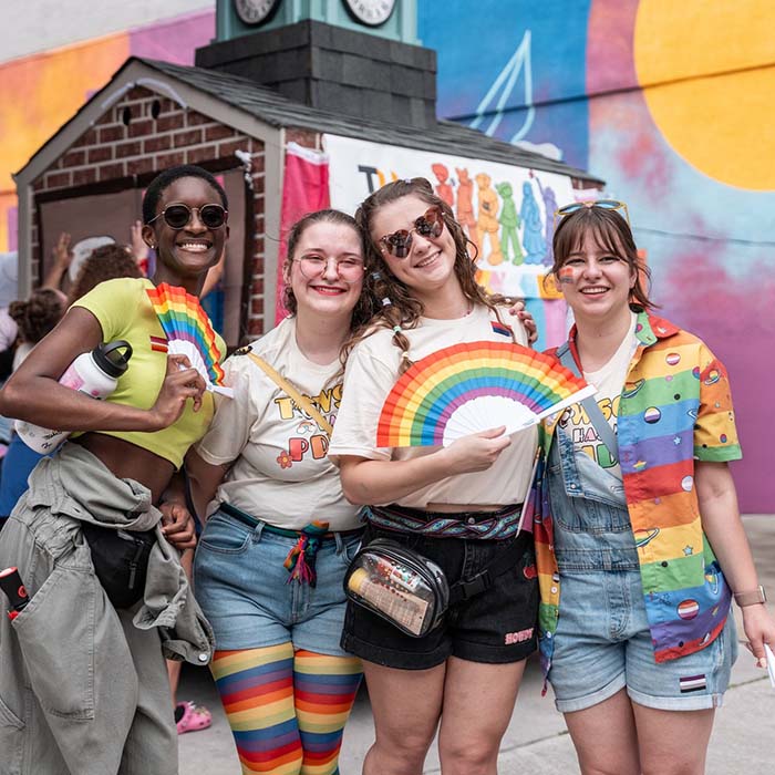 TU students in Pride gear