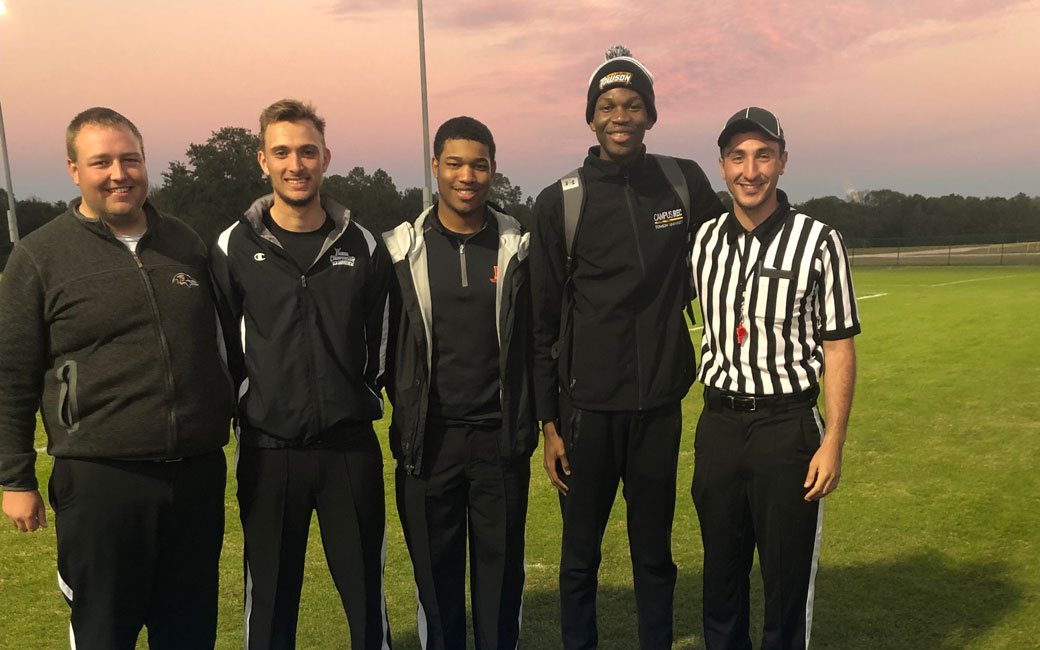 Jeff Findlater '19 poses at the NIRSA National Flag Football Championships 