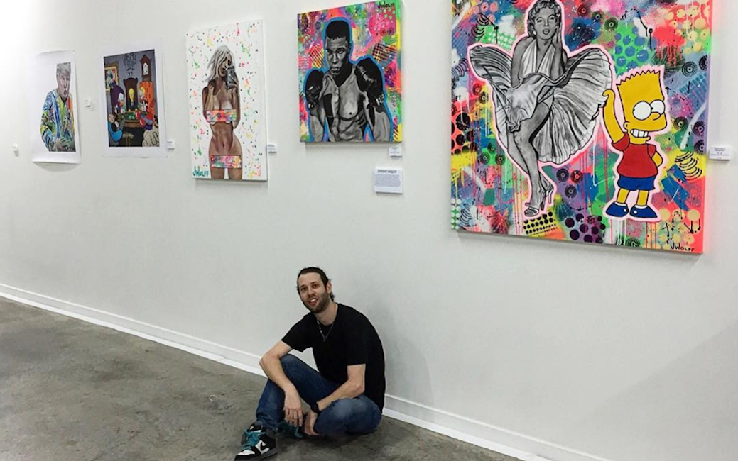 Jeremy Wolff at his Art Basel Miami show (photo: Forbes.com)