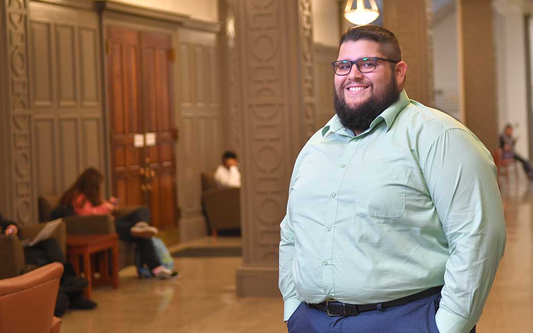 Julio Santiago in Stephens Hall