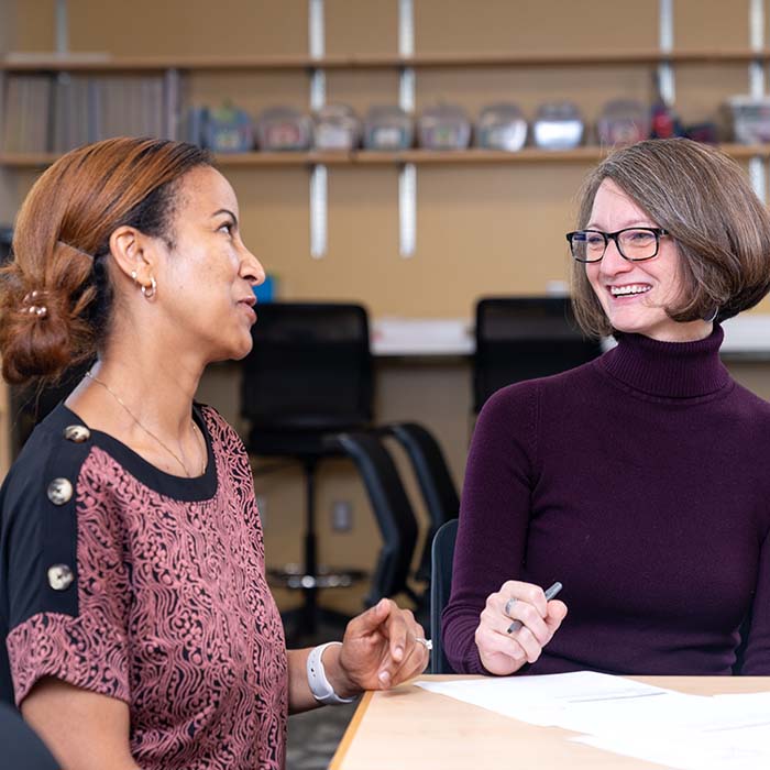 Kaitlyn Wilson and student