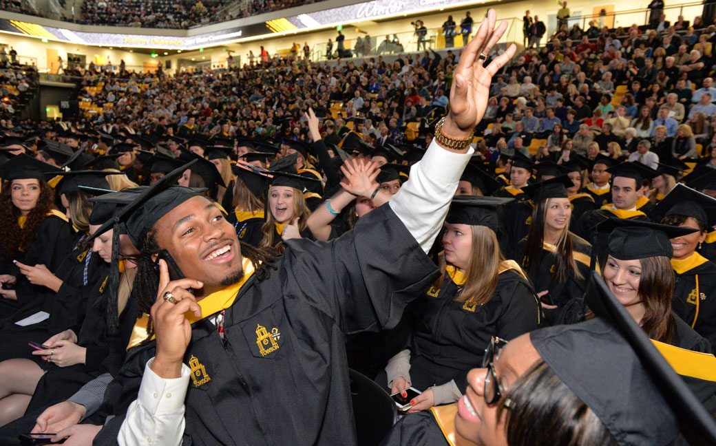 TU student at Commencement