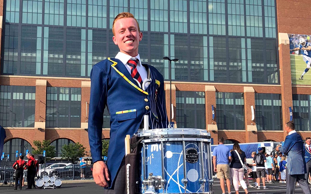 TU student and drum major Elliot Etter