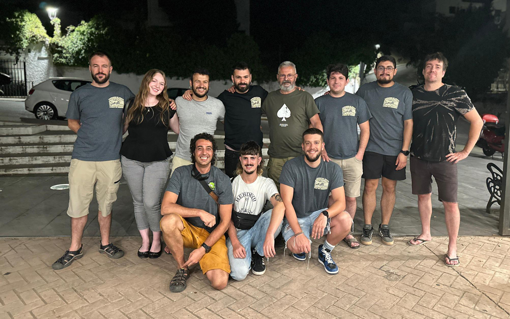 Lauren Asbury and members of the excavation team at the Universidad de Granada