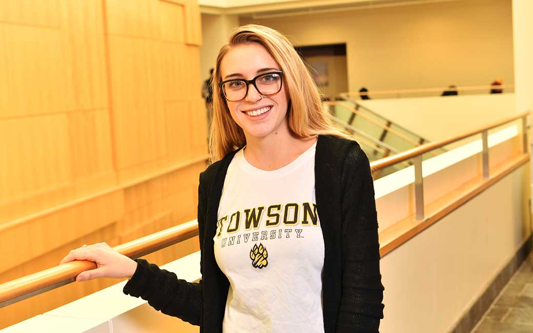 Lauren Daughtery '16 in the Center for the Arts