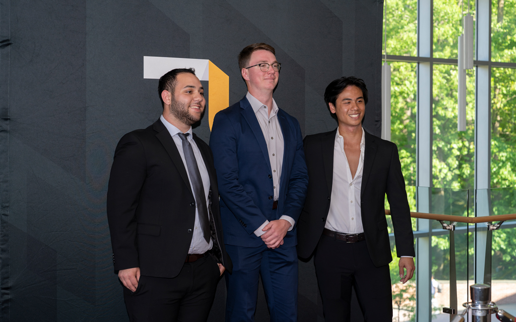 Student leaders walking red-carpet