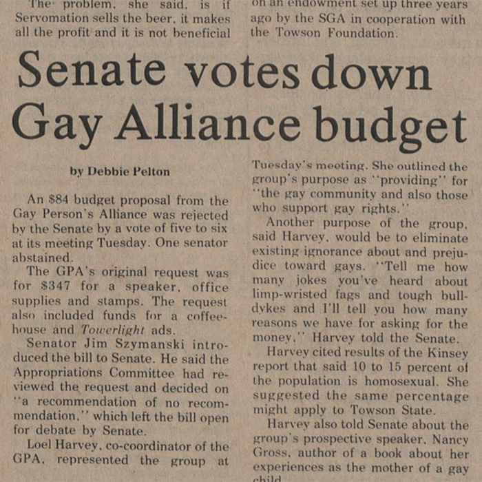 gay alliance budget decision