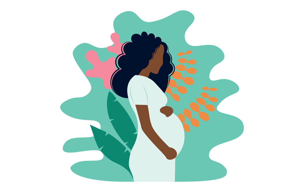 Graphic of a pregnant woman