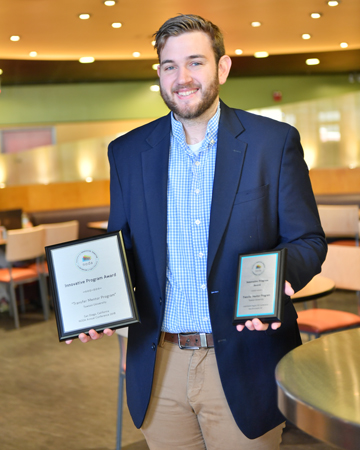 Matt Hicks with his NODA Awards