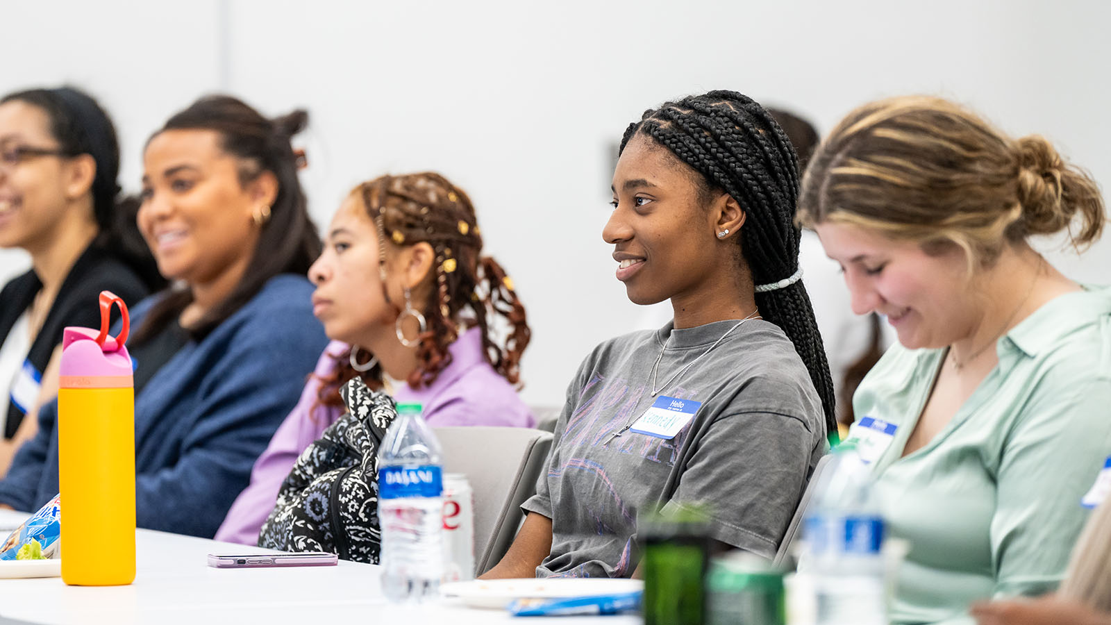 students sitting at table