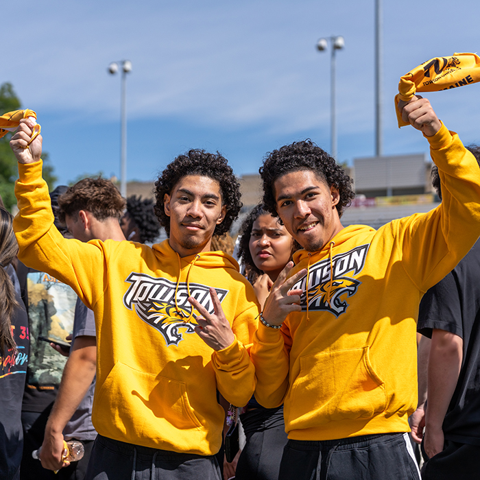 students wearing TU gear
