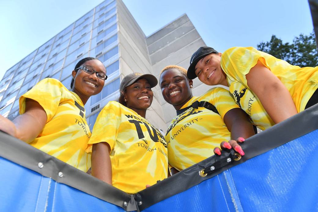 Volunteers prepared for move-in at Towson University