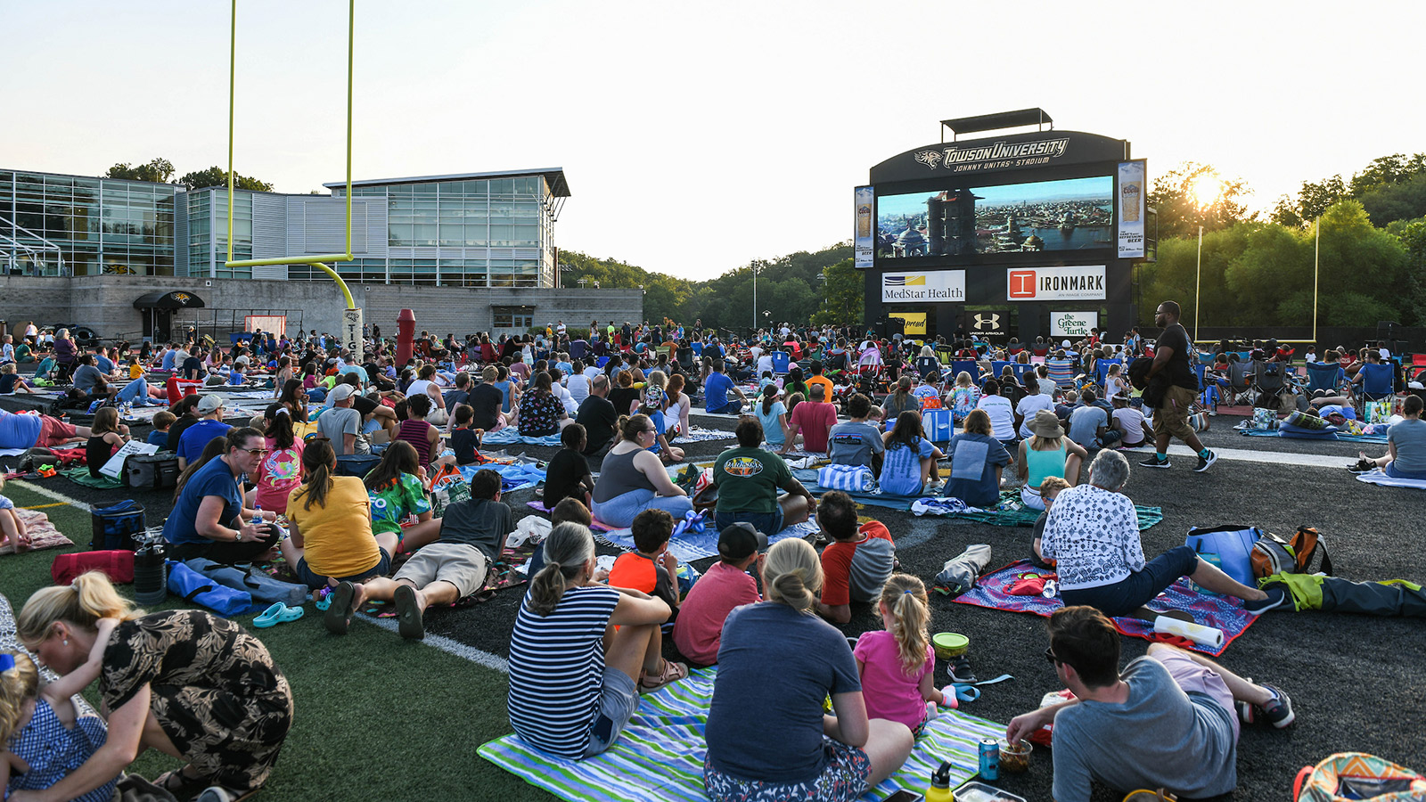 People on field