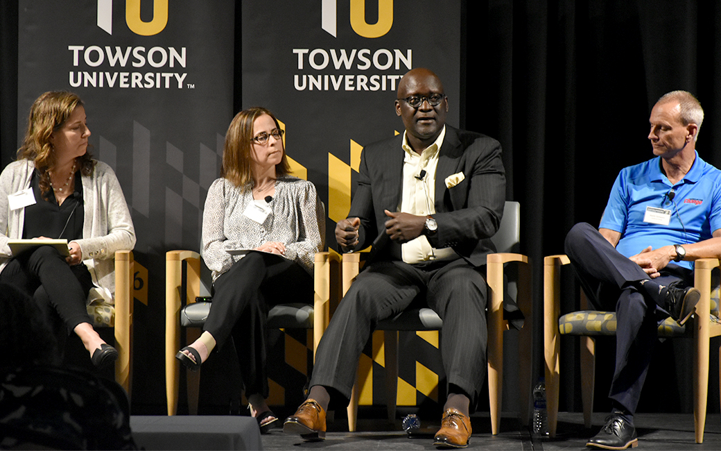 Elyshia Aseltine, Lynne Kahn, Terris King and Martin Schwartz were the panelists for the the Maryland Workforce Outlook Forum. 