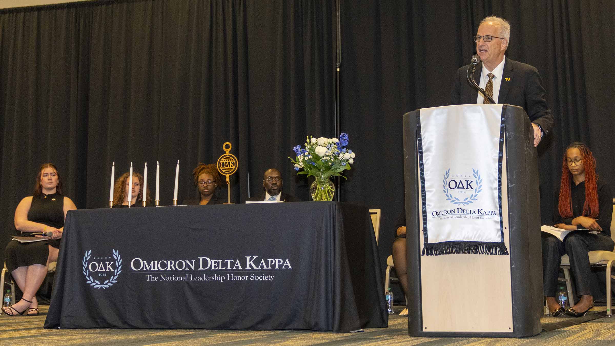 Ginsberg speaking at ODK initiation