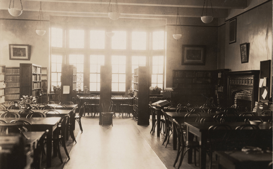 Stephens Hall Library in the 1920s