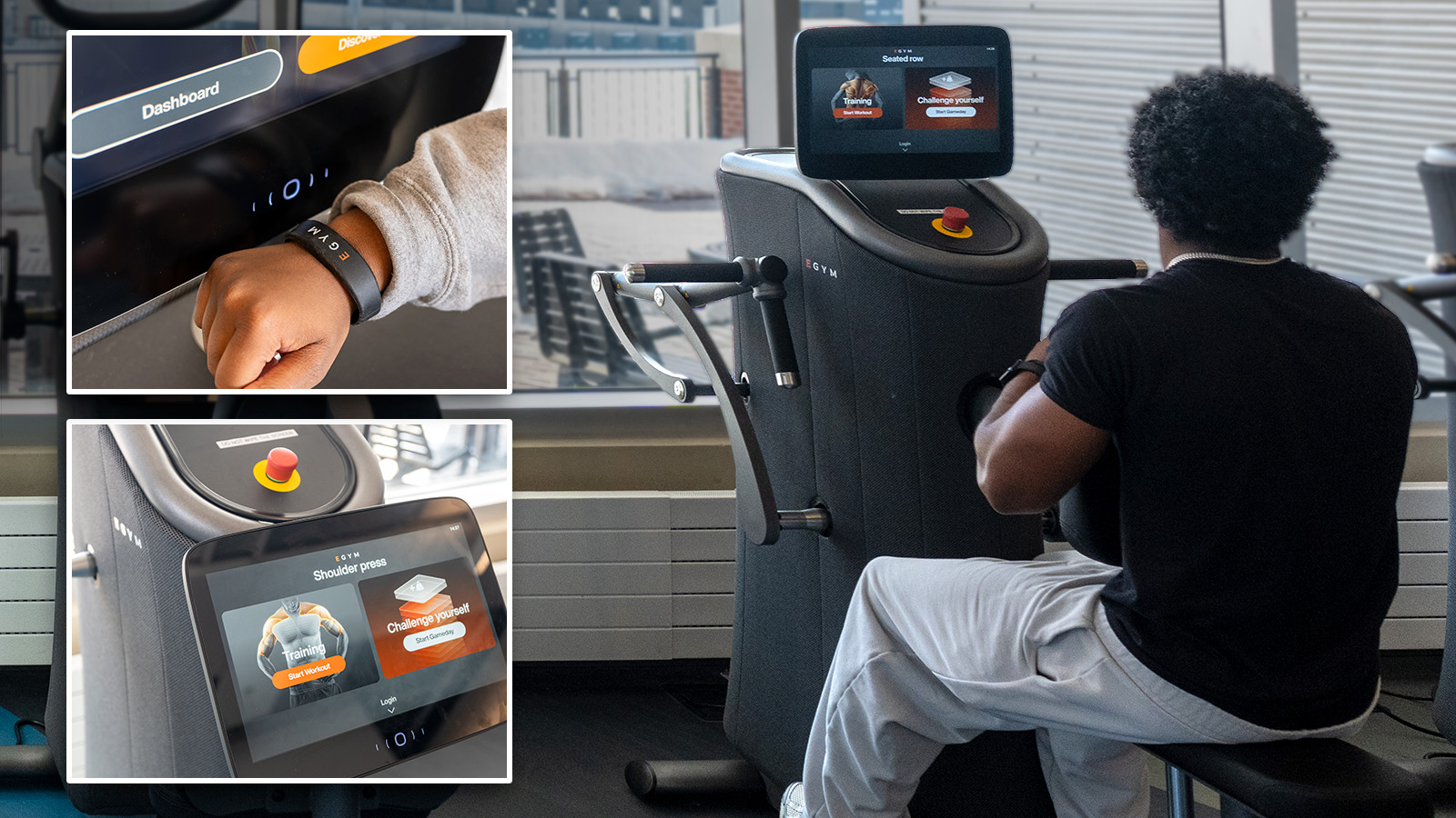 images of the egym equipment in towson university's burdick hall