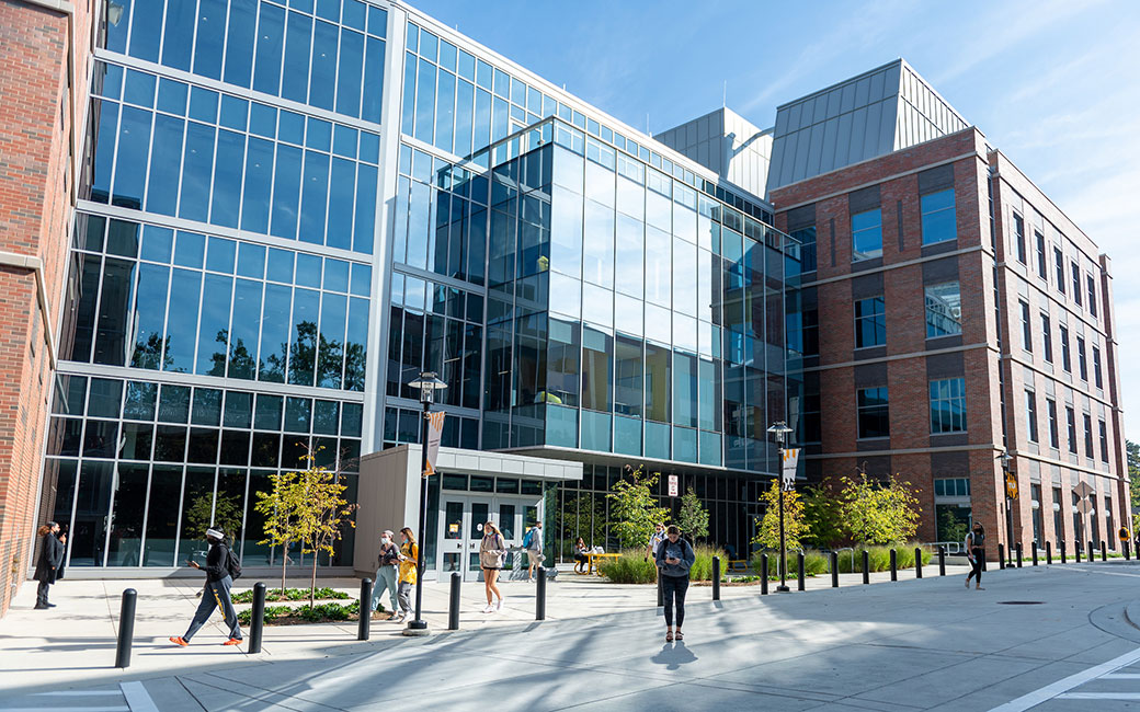 students on campus