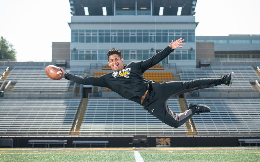 Shane Leatherbury Diving for the . ball