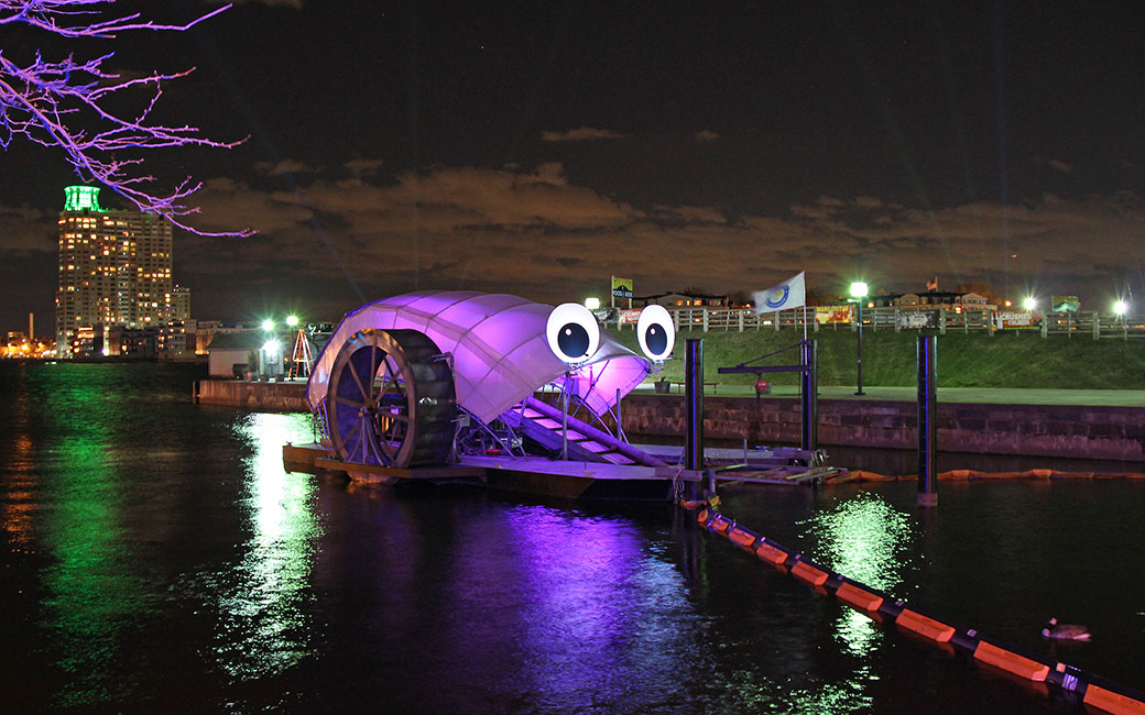 Mr. Trash Wheel in the Baltimore Harbor