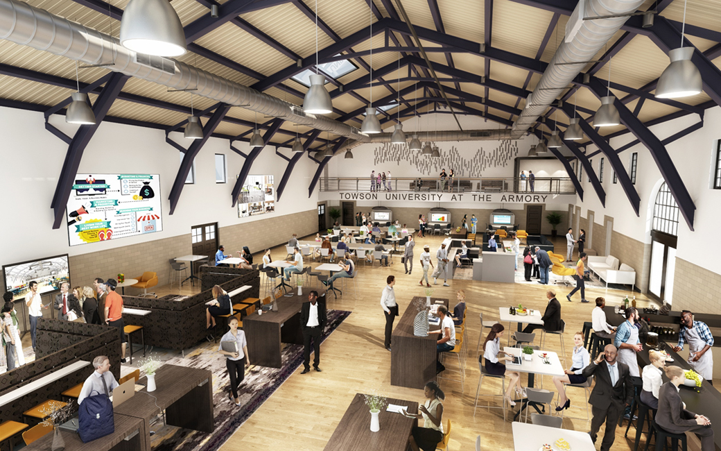 An illustration of the lobby where the Acclerator Startups will be