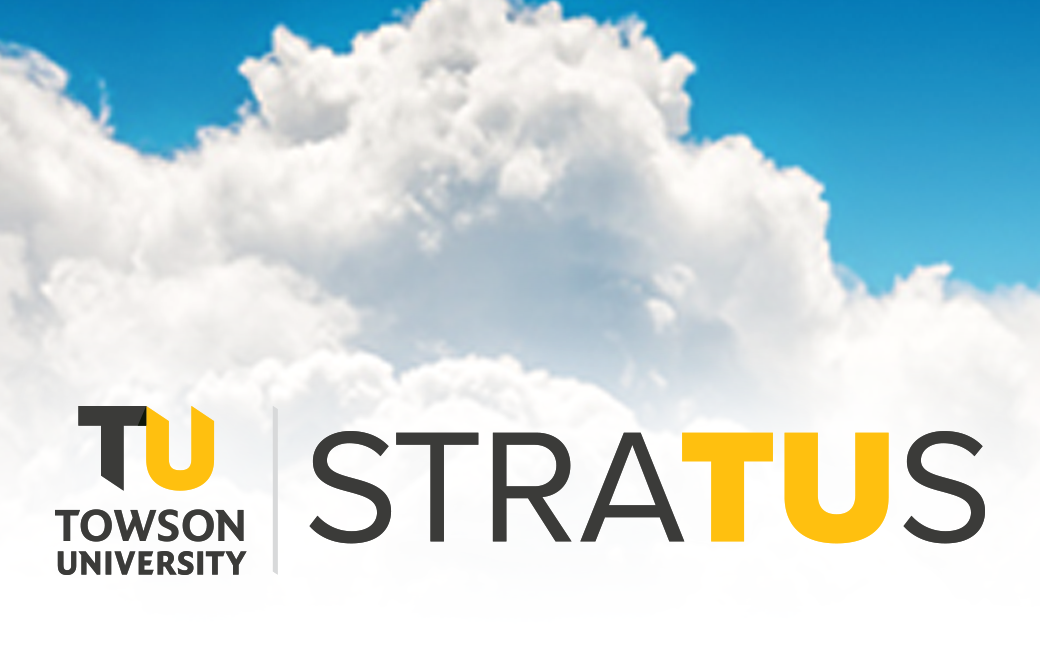 TU | Stratus logo over cloudy sky