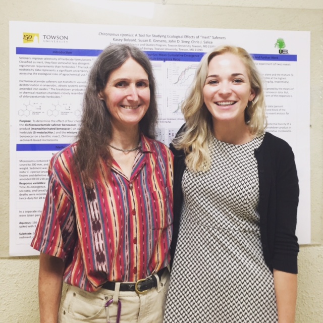 Susan Gresens with grad student Kasey Bolyard