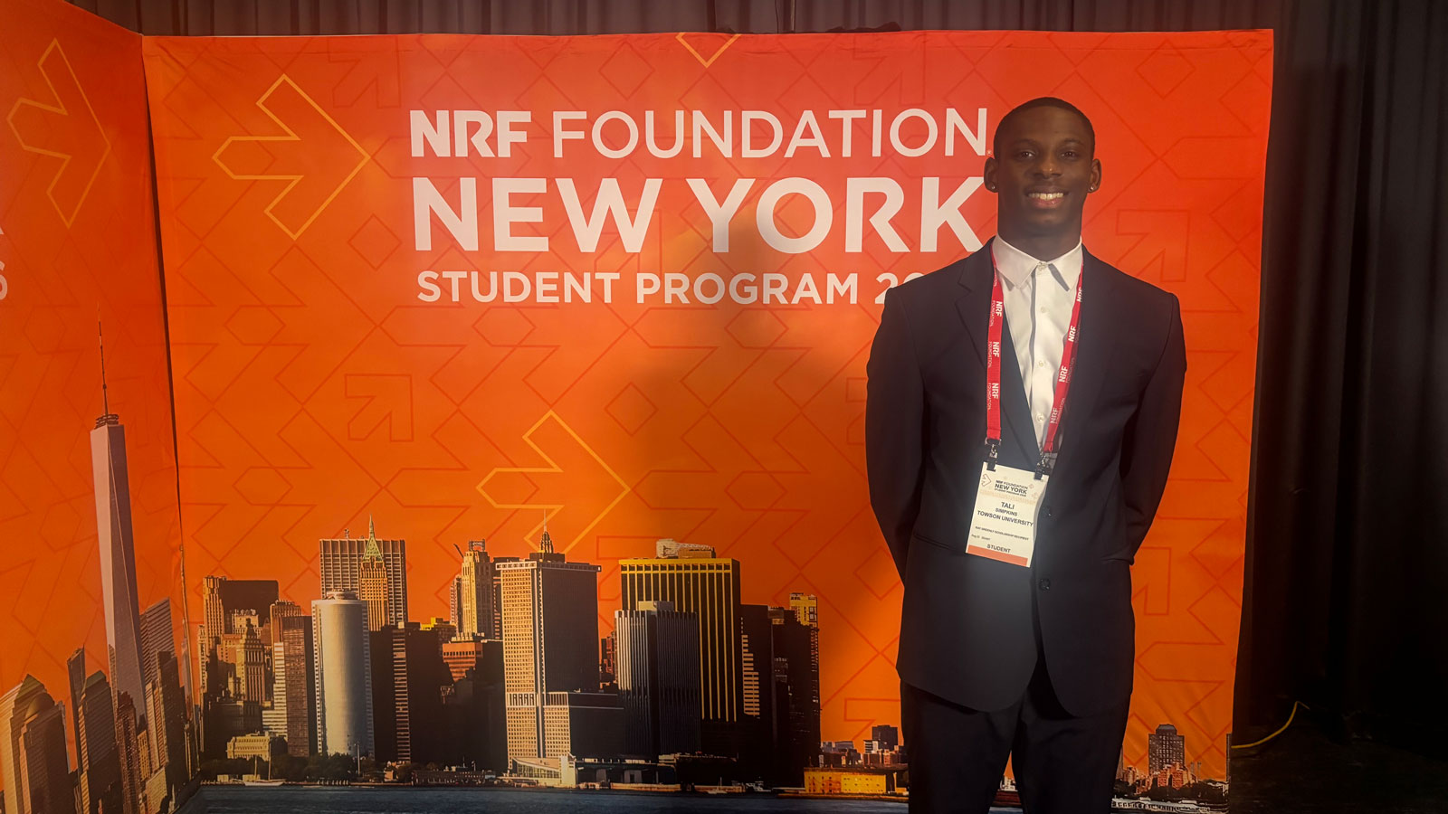 Towson University Junior Tali Simpkins poses at the NRF Foundation's New York Student Program