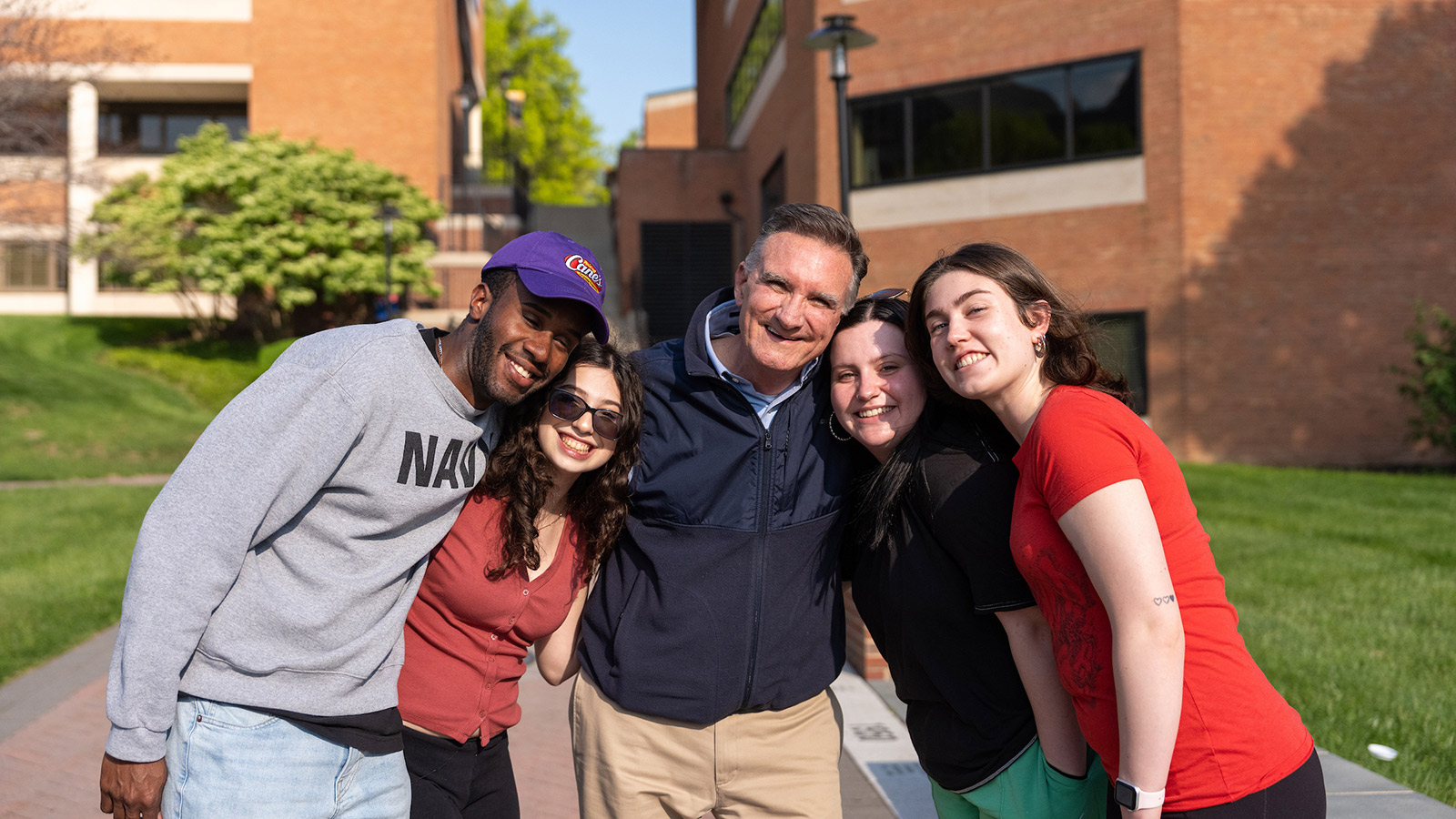 Walter Mills and students