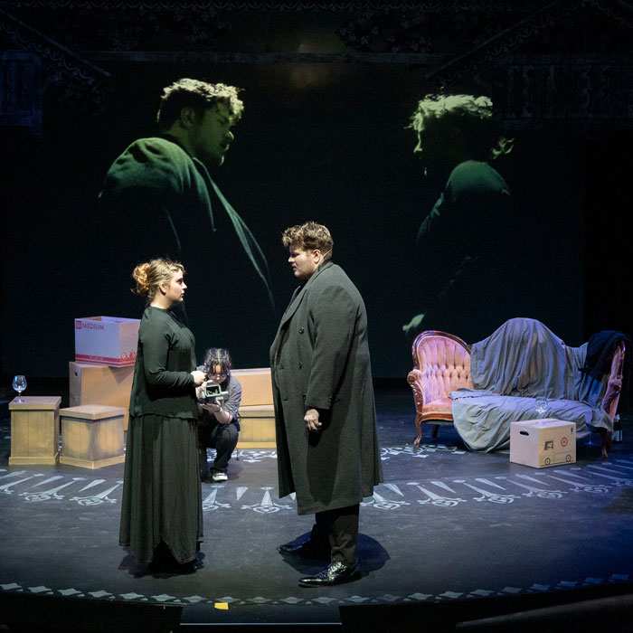 A scene from the fourth act of TU Theatre Department's production of The Cherry Orchard