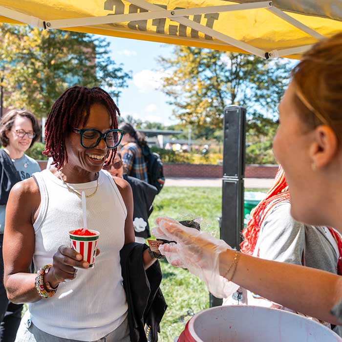 TU student getting Ritas at Tiger Tuesday festival
