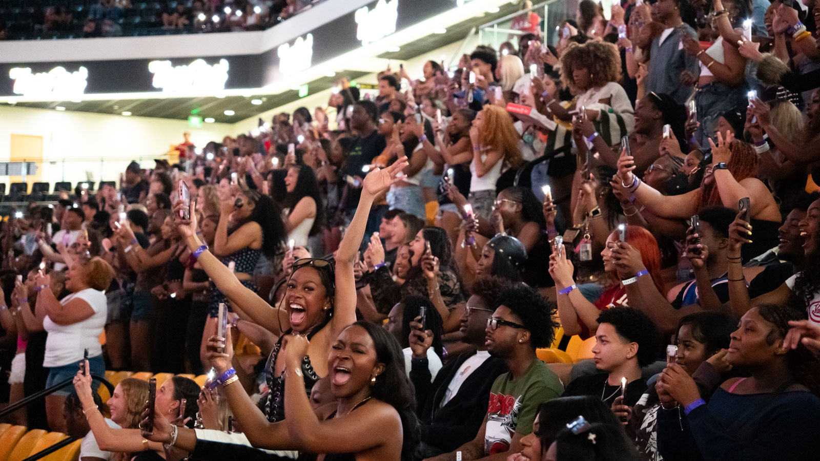 Crowd of students at the 2026 Tigerfest concert