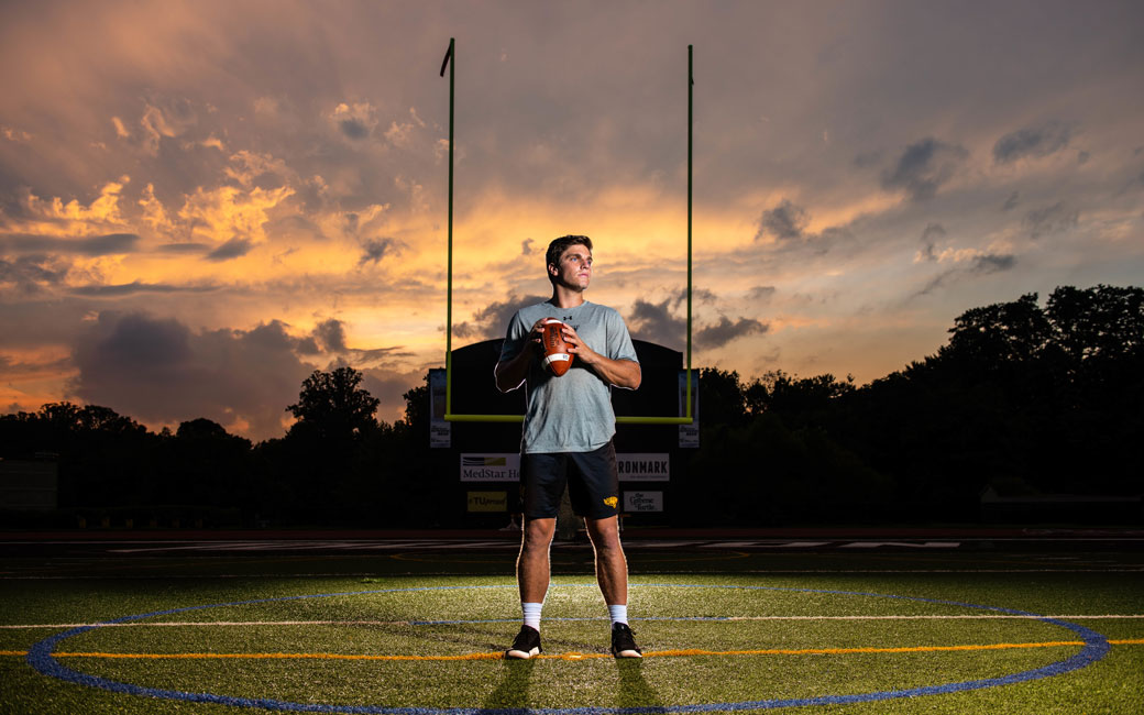 Towson University quarterback Tom Flacco
