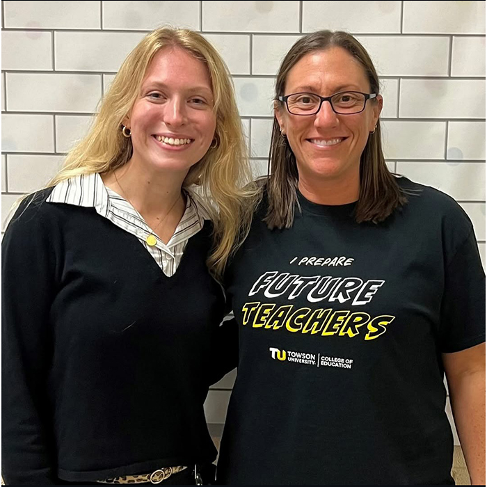 Lily Tsomos with her mentor