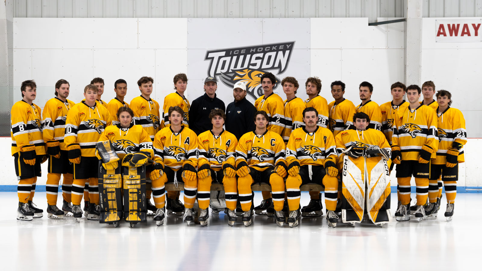 A team photo for the TU Club Ice Hockey Team