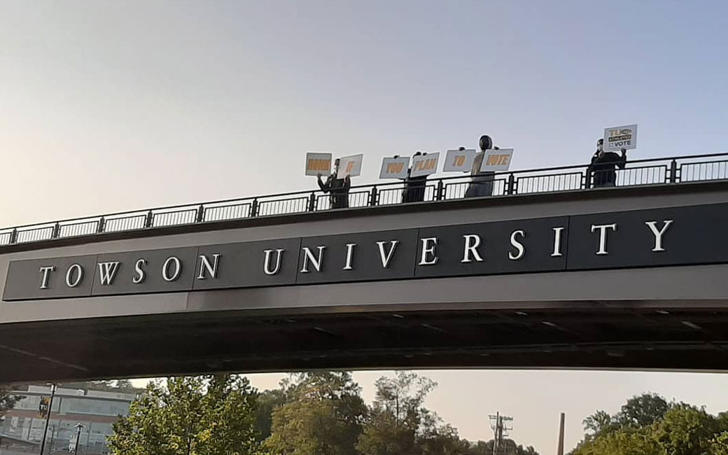 TU Student-Athletes promoting voter registration on campus