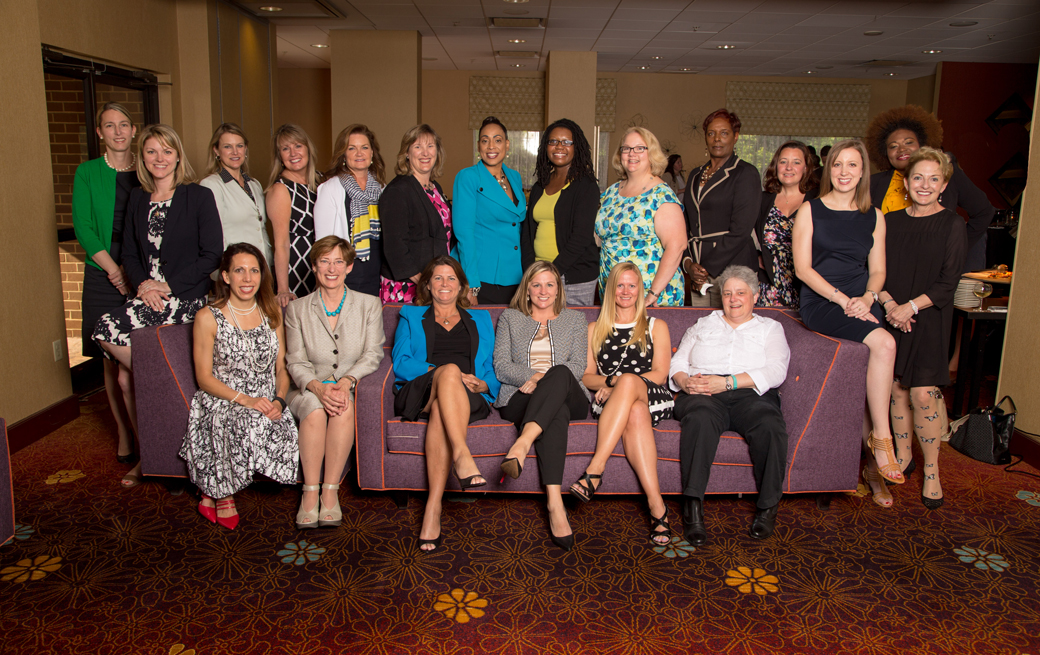 Members of the 2016 class of the Towson University Professional Leadership Program for Women pose during the graduation ceremony on June 6.