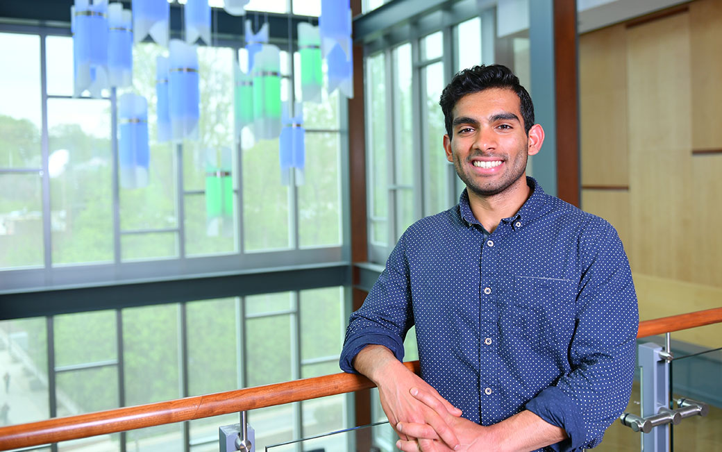 Usjid Hameed, in the College of Liberal Arts building