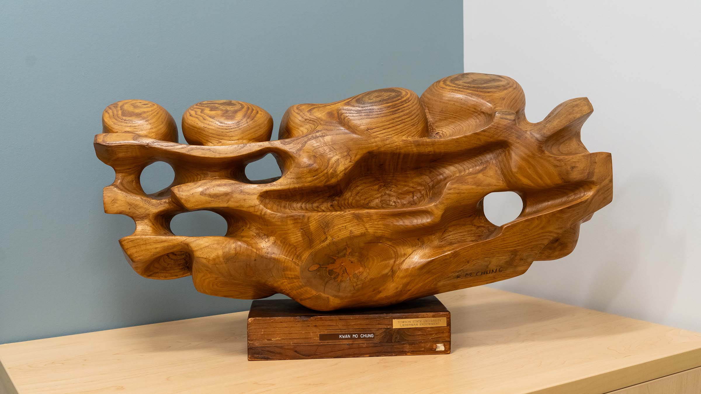 wooden sculpture in the Lieberman Collection