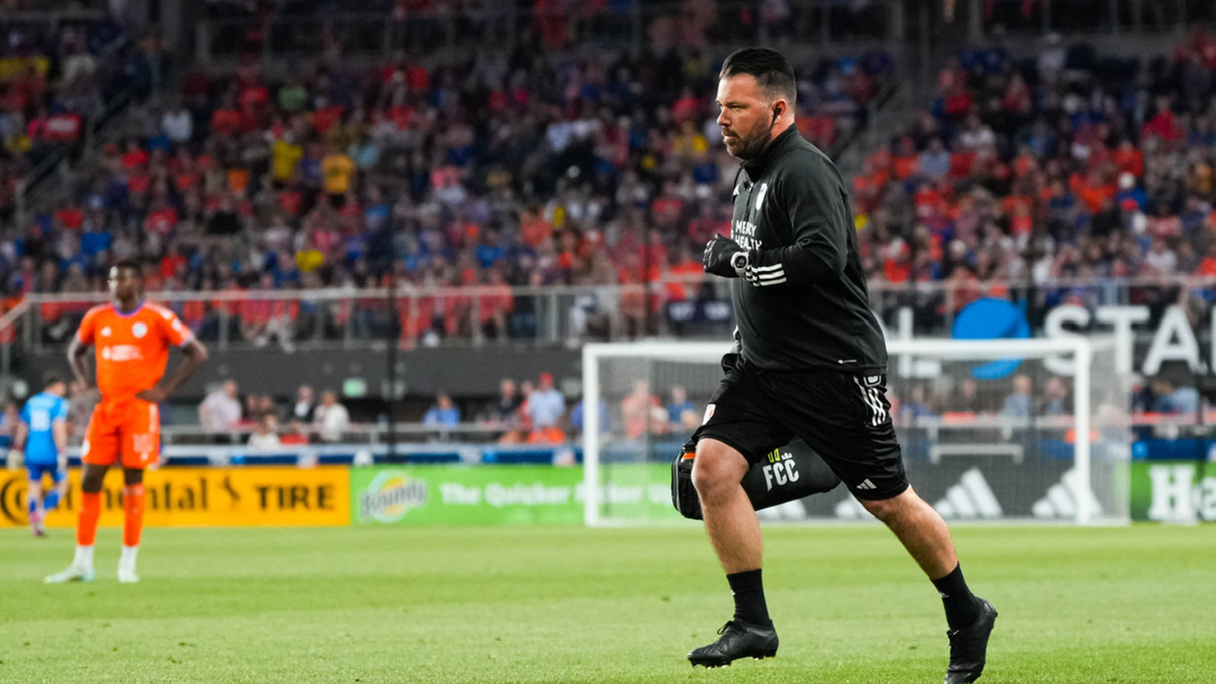 Patrick Tanner on a soccer field