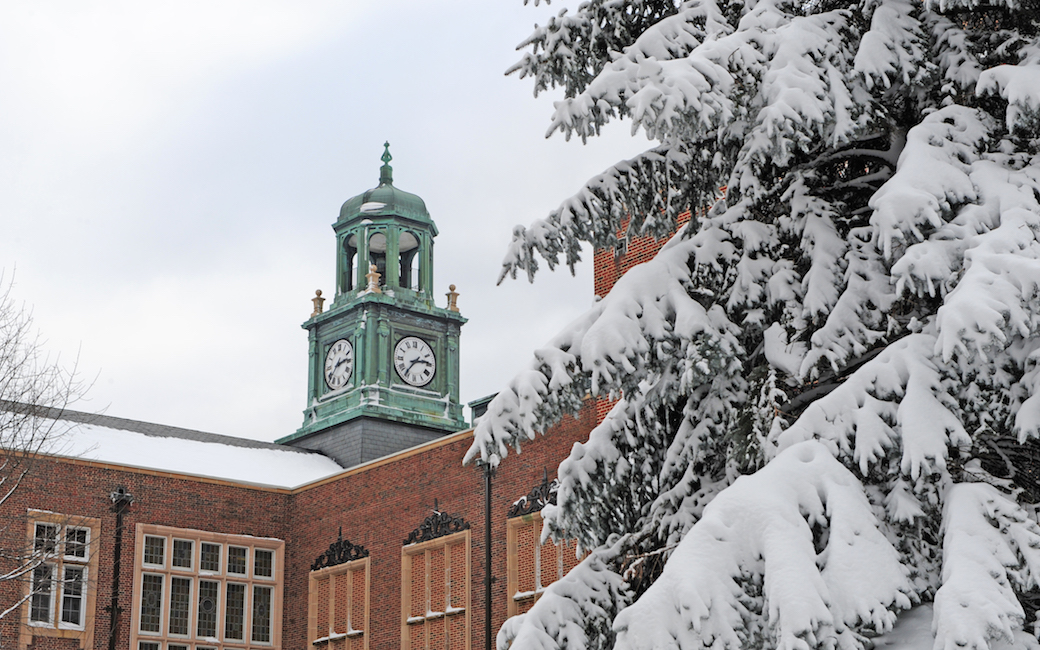 Snow on Stephens Hall