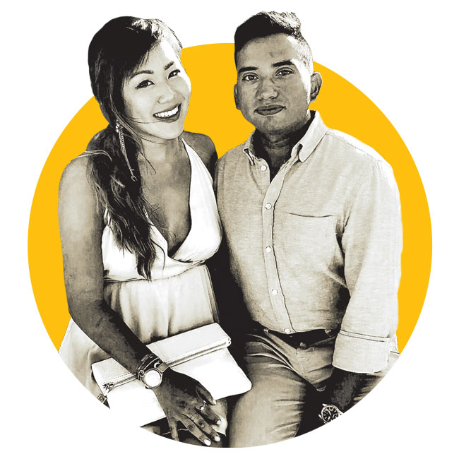 Designed photo of Gerardo and Julia Escobar