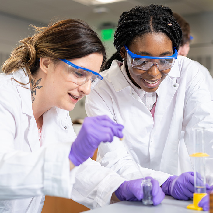 women in science lab