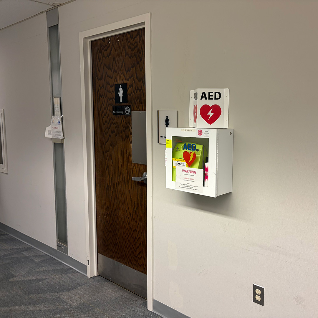 10th Floor - Across from Elevator Entrance/Next to Womens Restroom