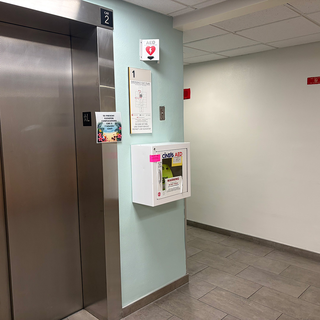 1st Floor – Lobby, near Elevators
