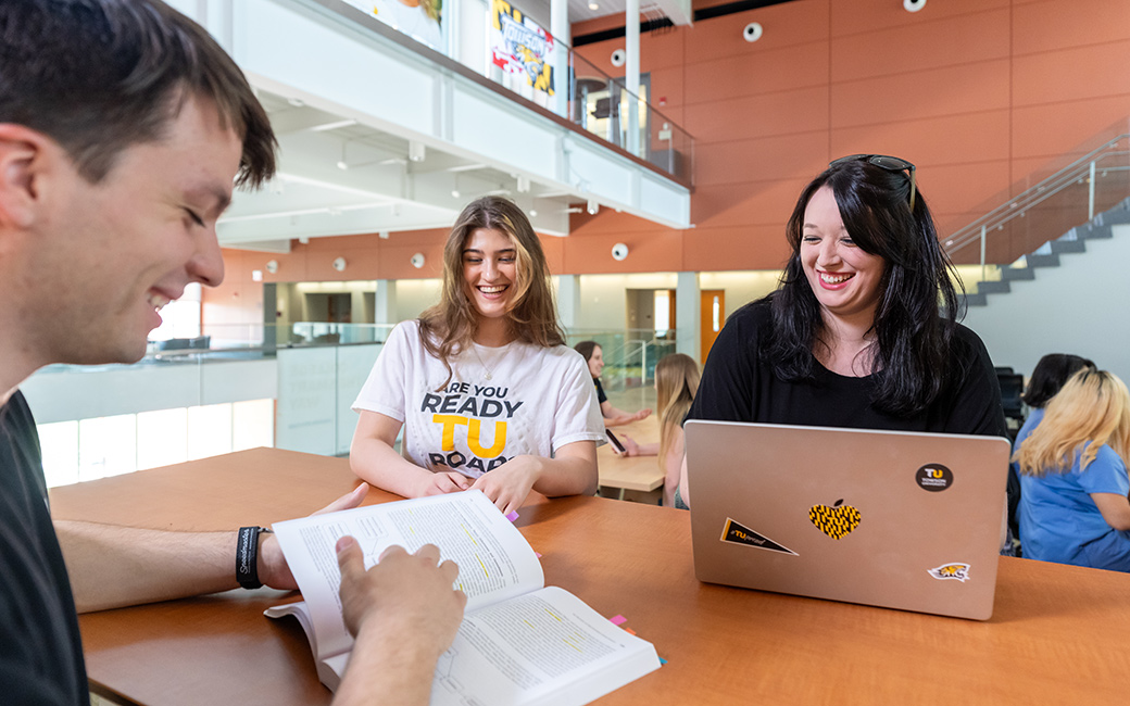 students working in group