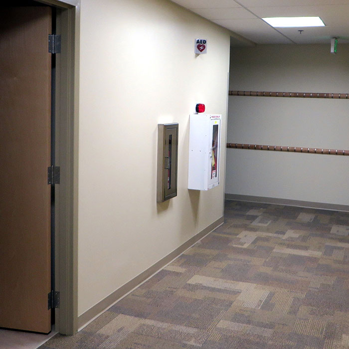 2nd floor hallway outside room 210