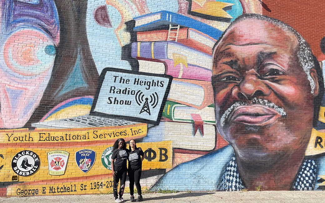 Students at a community visit